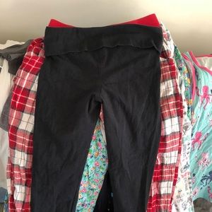 Lounge pants and tee shirts